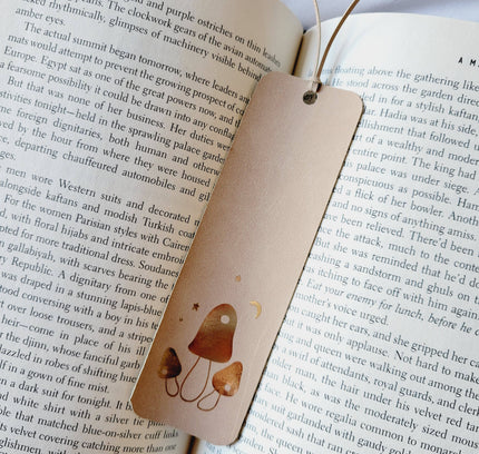 Bookish Heaux - Mushroom Aesthetic Faux Suede Bookmark