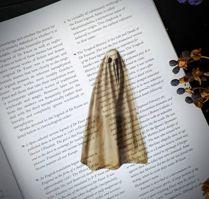 Dark Veinlet - Clear Bookmark - Realistic Sheet Ghost Creepy Horror Gothic