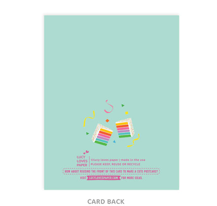 Lucy Loves Paper - Rainbow Cake Girl | Super Duper Happy Birthday Card