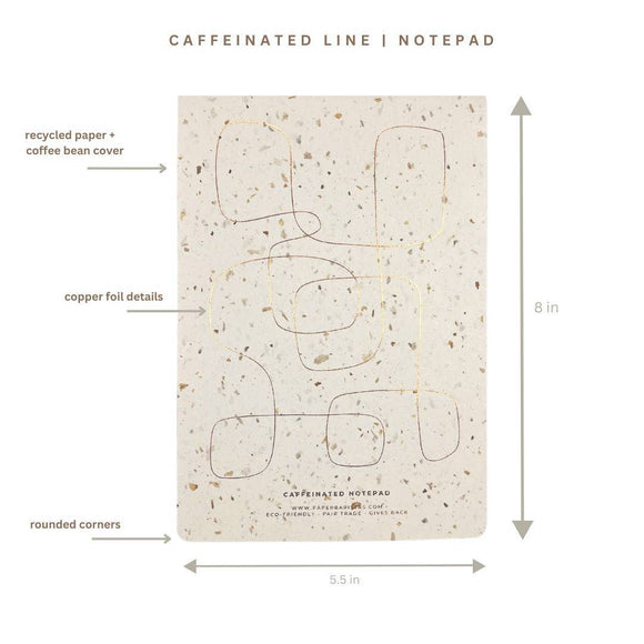 Paper Baristas - Journal Notebook Notepad | Recycle Coffee Bean Grounds Paper