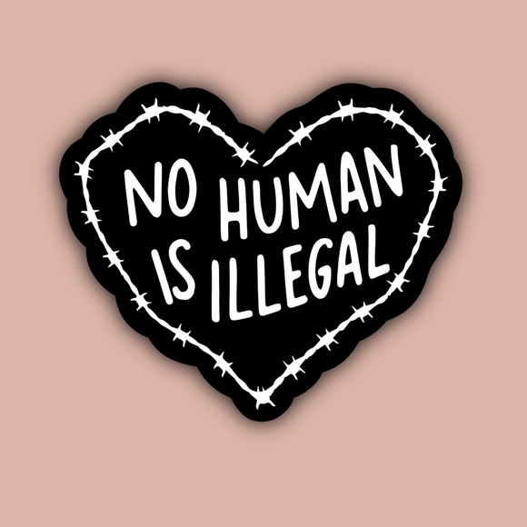 Indigo Maiden - No Human is Illegal Pro-Immigration Social Justice Sticker